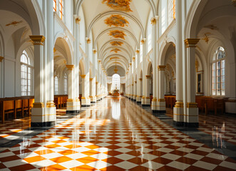 Fototapeta premium The interior of the beautiful cathedral in the old town of Riga Latvia