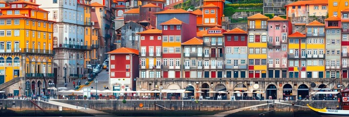 Obraz premium Porto Ribeira Old town architecture Portugal 