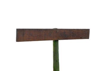 Wooden Signpost isolated background