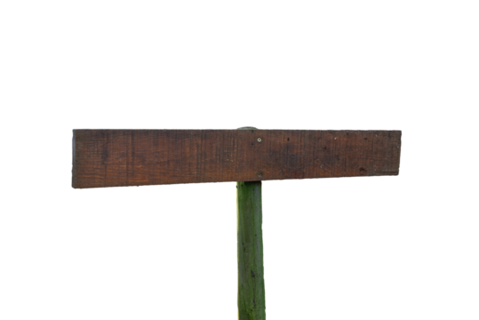 Wooden Signpost isolated background