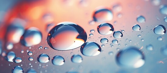 An extreme close-up shot of a single water droplet resting on a transparent car window surface