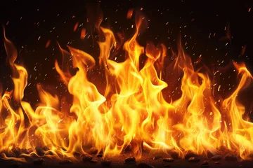 Fotobehang Fire  Fire flames from Holika dahan © darshika