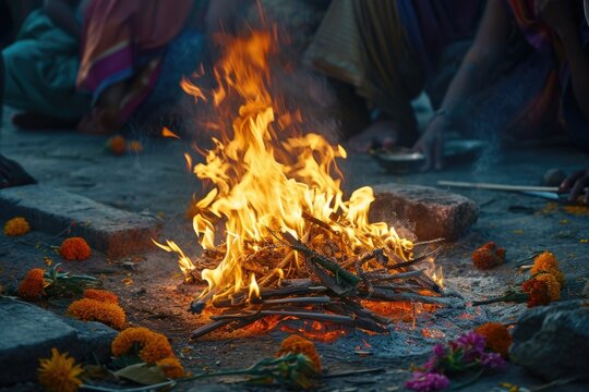 Indian festival before Holi  Holika Dahan.