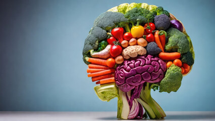 human brain of vegetables. Generative AI