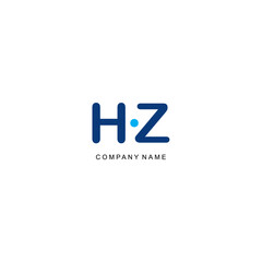 Initial HZ logo company luxury premium elegance creativity - obrazy, fototapety, plakaty