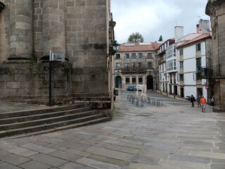 Fototapeta premium Calle del Casco histórico de Santiago de Compostela, Galicia
