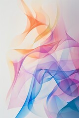 Abstract background with smooth flowing curves and lines in pastel colors, creating a sense of calmness and serenity