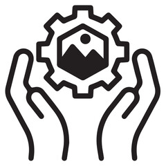 illustration of a person holding a symbol of the house