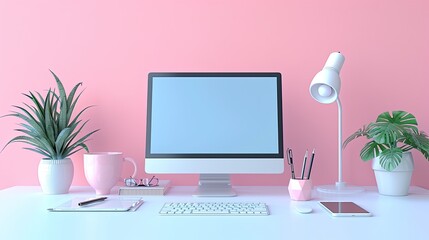 Compact and efficient mobile office setup for professionals on the go, solid color background, 4k, ultra hd