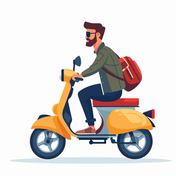 person on scooter