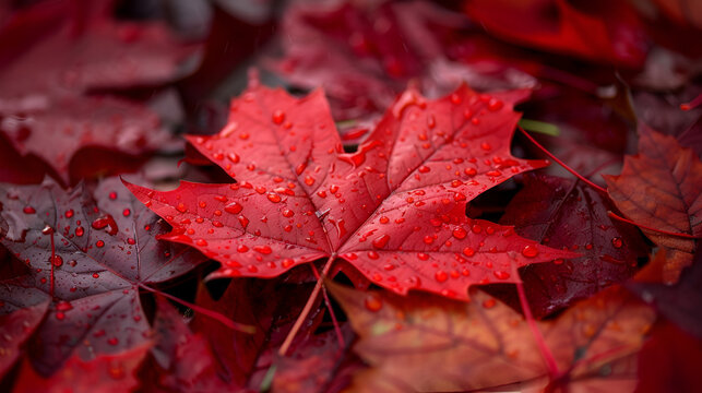 Happy Canada Day Red maple leaf