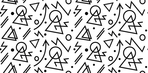 seamless lines, shape, circle, doodle, dot. abstract background in a minimalist style. monochrome pattern for print, paper, web design. vector art illustration.