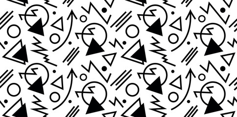 seamless lines, shape, circle, doodle, dot. abstract background in a minimalist style. monochrome pattern for print, paper, web design. vector art illustration.