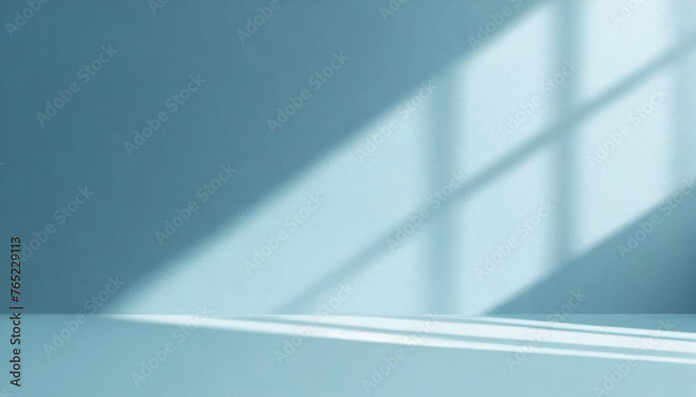 Aufkleber abstract minimal light grunge blue background for product presentation. shadow and light from window