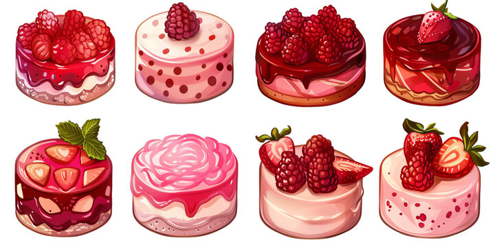 Cartoon cupcakes with two-color sweet cream frosting and berry
Concept: cooking and holiday celebrations, creative master classes, children's cafe menus