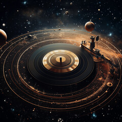 Fototapeta premium Phonograph planet