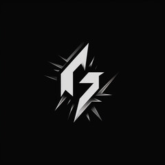gamer logo with an L letter, only black and white сreated with Generative Ai