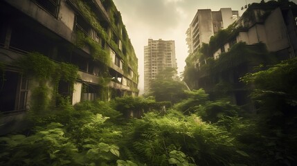 Echoes of Ruin: Exploring the Abandoned Remnants of Civilization
 - obrazy, fototapety, plakaty