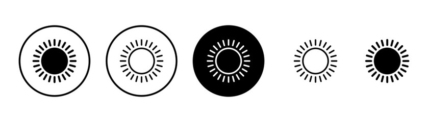 Sun icon vector isolated on white background. Sun vector icon