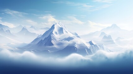 An awe-inspiring vista of snow-capped peaks, captured in a dreamy blurred background.




 - obrazy, fototapety, plakaty