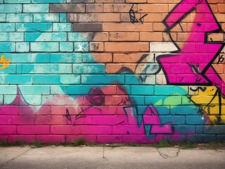 graffiti on a brick wall background