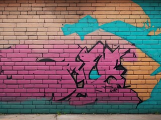 graffiti on a brick wall background