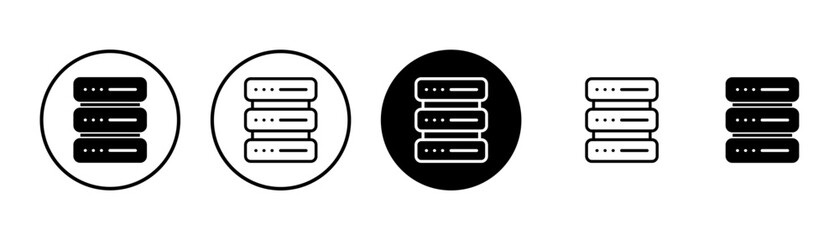 Database icon vector isolated on white background. database vector icon