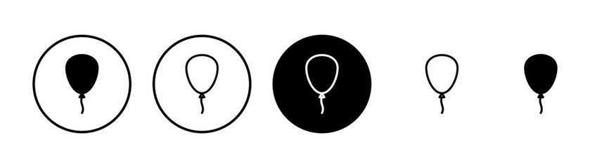 Balloon icon vector isolated on white background. party balloon icon decoration birthday vector. Balloon vector icon