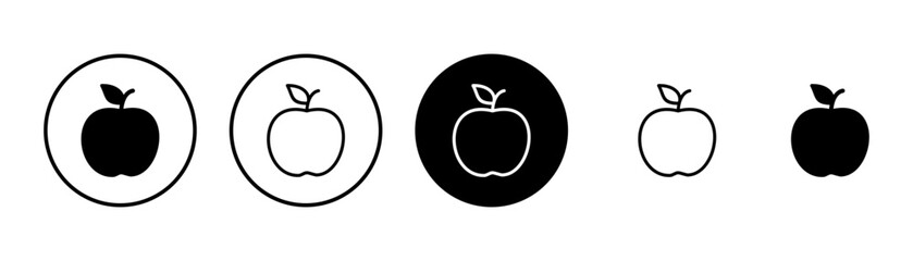 Apple icon vector isolated on white background. Apple vector icon.