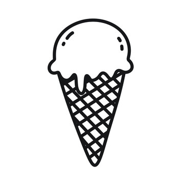 recommend clip art: Ice cream icon in waffle cone
