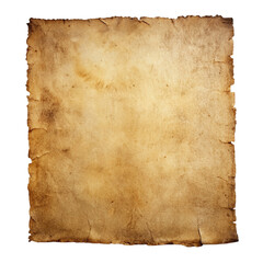 Old paper sheet isolated on transparent background. Crumpled paper texture. - obrazy, fototapety, plakaty