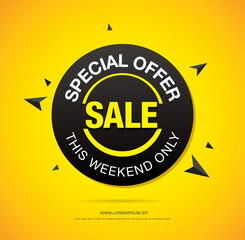 sale banner layout design vector illustration