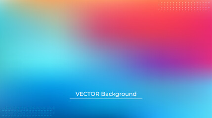 Abstract blurred gradient mesh background in bright rainbow colors. Colorful smooth banner template. Easy editable soft colored vector illustration in EPS10 without transparency.