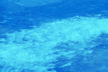 Fototapeta na wymiar Vector Illustration of Icy River Surface. Texture of ice covered with snow. Winter background.