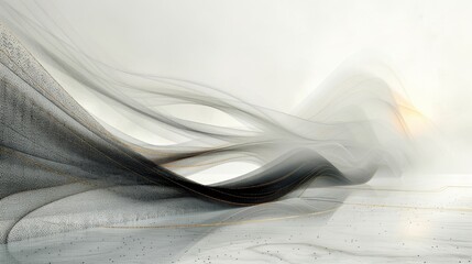 Am abstract white background with thin black and gold lines. 