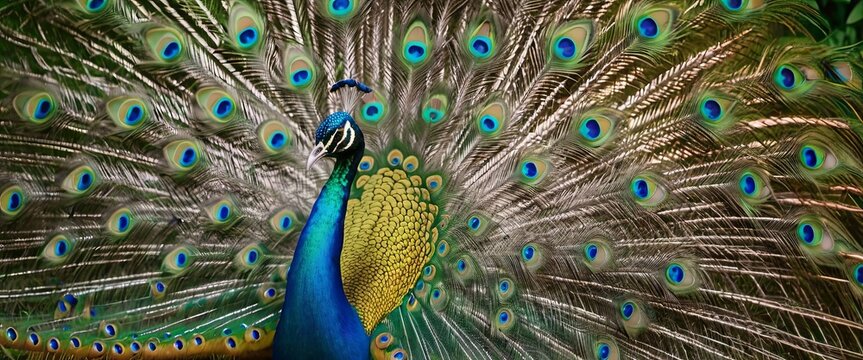 Jungle Symphony Peacoc Vibrant Plumage Adds Color to the Wilderness