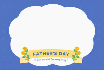 父の日のメッセージカードイラスト素材