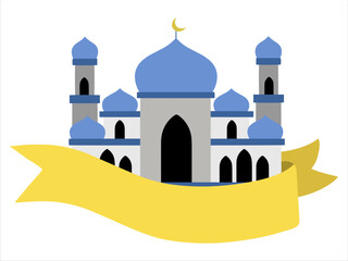 Mosque Ramadan Kareem Background Illustration