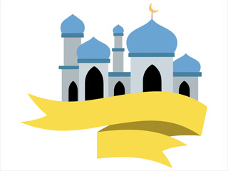 Mosque Ramadan Kareem Background Illustration