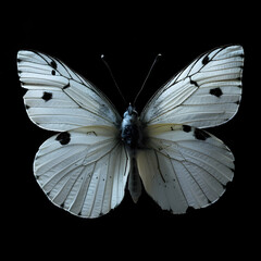 butterfly on black background  Ai generative   