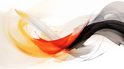 Arrière-plan de détail de peinture, effet texturé, mélange de peinture en mouvement et de couleurs orange, rouge, noir. Fond pour conception et création graphique. - obrazy, fototapety, plakaty
