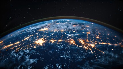 Earth from Space: City Lights Illuminating the Globe