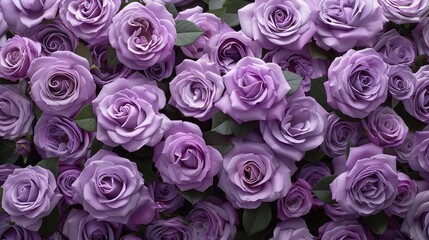 Professional seamless photo of purple roses top view