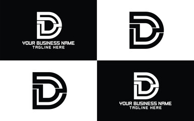 Obraz premium DD logo design vector template