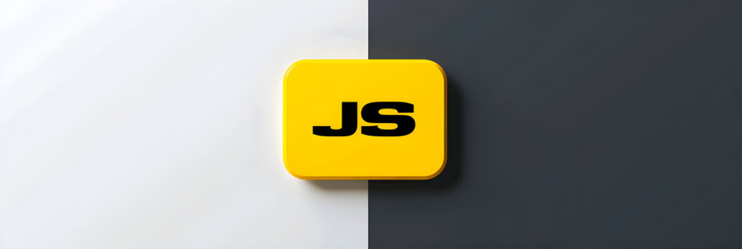 High-resolution Vector Image of JavaScript (JS) Logo on a Solid White Background for Web Development Concepts