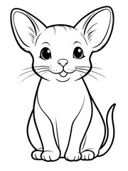Rat outline shape white background ai generated