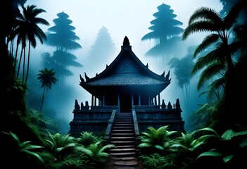 Obraz premium An ancient temple hidden deep within a jungle 2 (14)