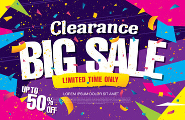 sale banner layout design vector illustration