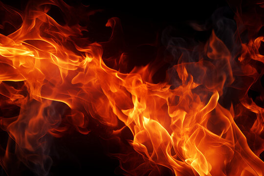 Fire flame texture. Blaze flames background. Burning concept