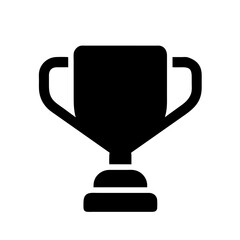 Trophy Achievement Win Icon, Isolated Vector Graphic Illustration